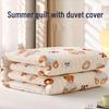 Mling Sweet Bear Summer Cotton Quilt with Cover