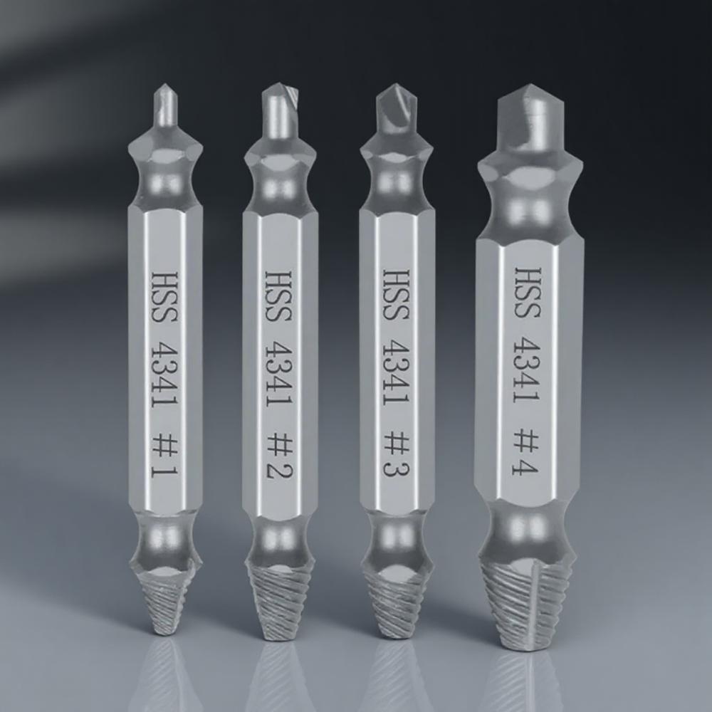 HSS 4341 Stripped Screw Extractor Drill Kit Broken Damaged Bolt Remover Tool for Easy Removal 1PC 4PCS 6PCS Drill Bits Set