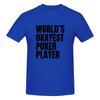 World S Okayest Poker Player  Black Minimalist Tshirt Street Personality No Curling Basic Tee
