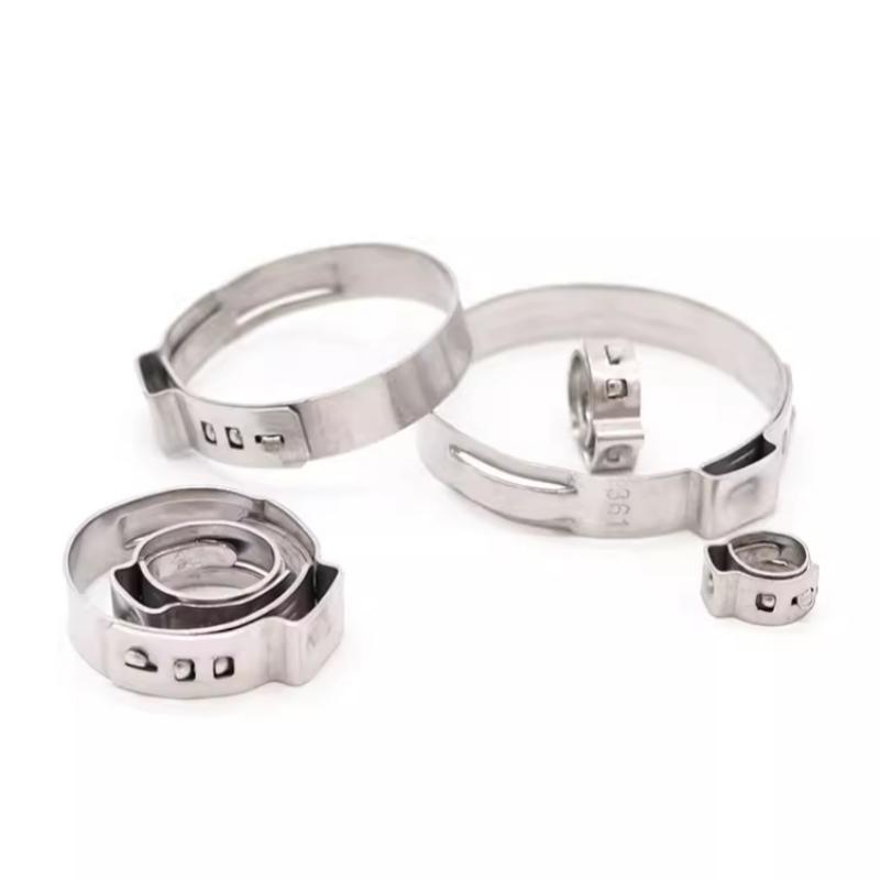 5-20pcs 5.3-155mm 1-Ear Hose Clamps 316 Stainless Steel Single Ear Hose Clamp Pipe Clamps Assortment Kit