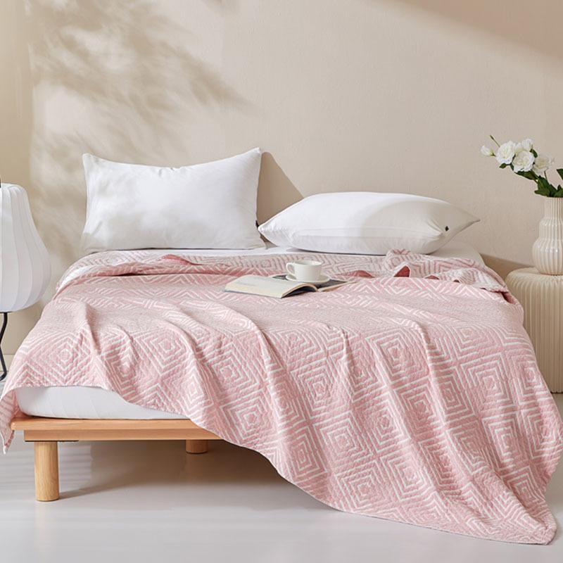 Three Layer Pure Cotton Blanket Air-condition Blanket Summer Cooling Blanket Pure Cotton Single/Double Blanket