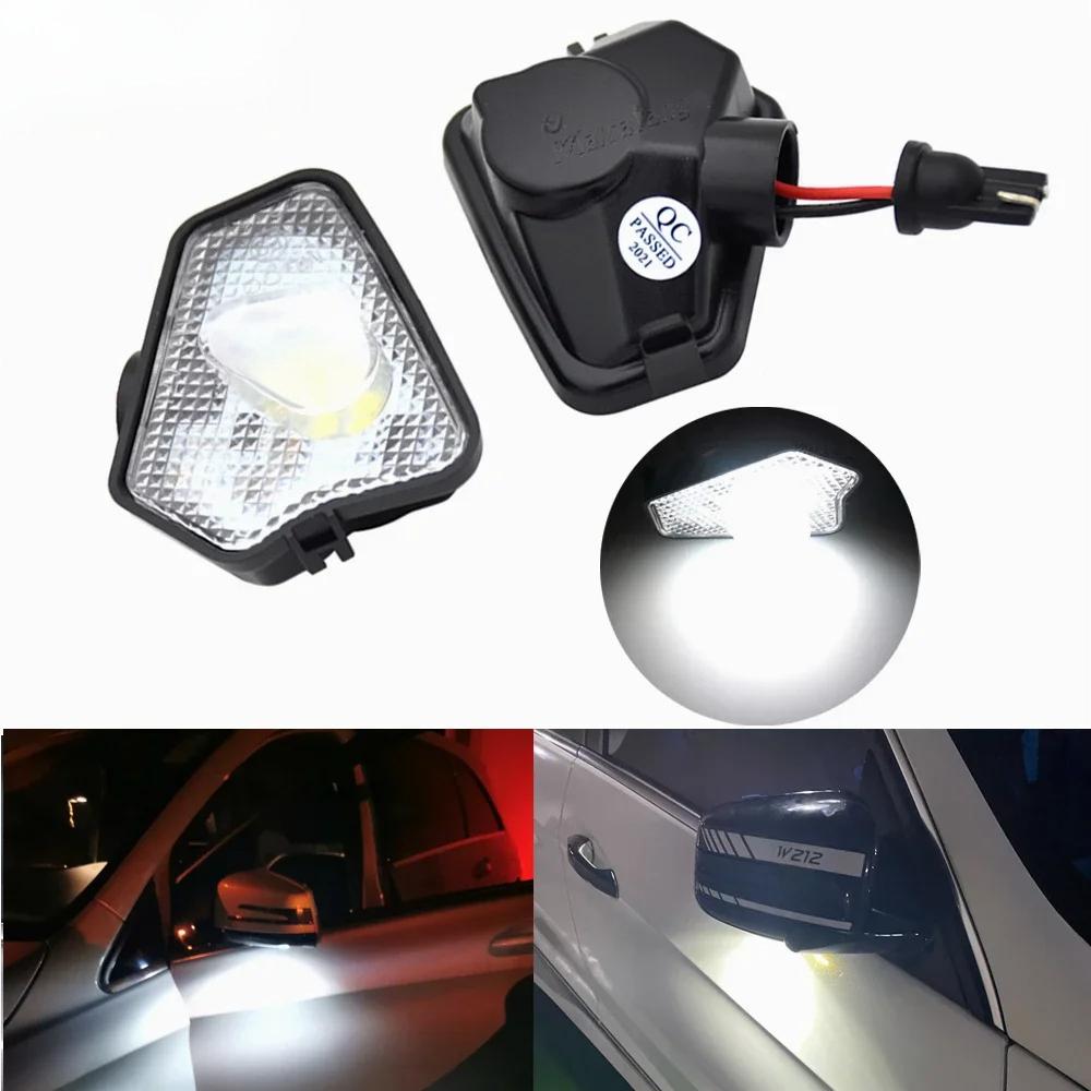 2 Adet Araba LED Yan Ayna Altı Aydınlatma Mercedes Benz W176 X156 W204 W212 W246 W117 W218 W219 W209 W221 C117 W242 için