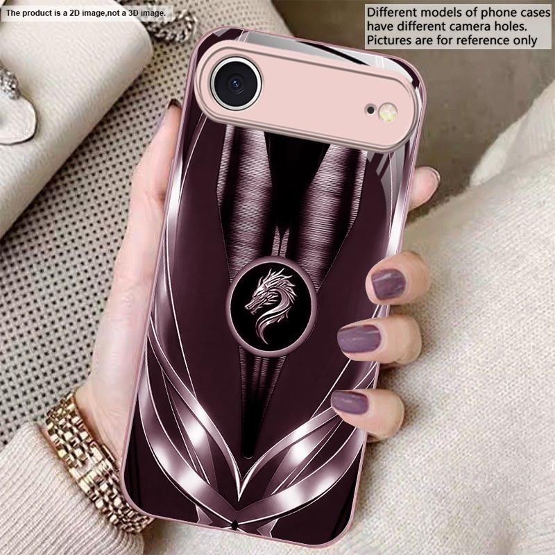 

Golden dragon pattern gray For iPhone 17 Air 16 E 15 14 13 Plus 12 mini 17 Pro Max 11Pro XR Xs 7 8 11 Tempered Glass Phone Case iPhone 6