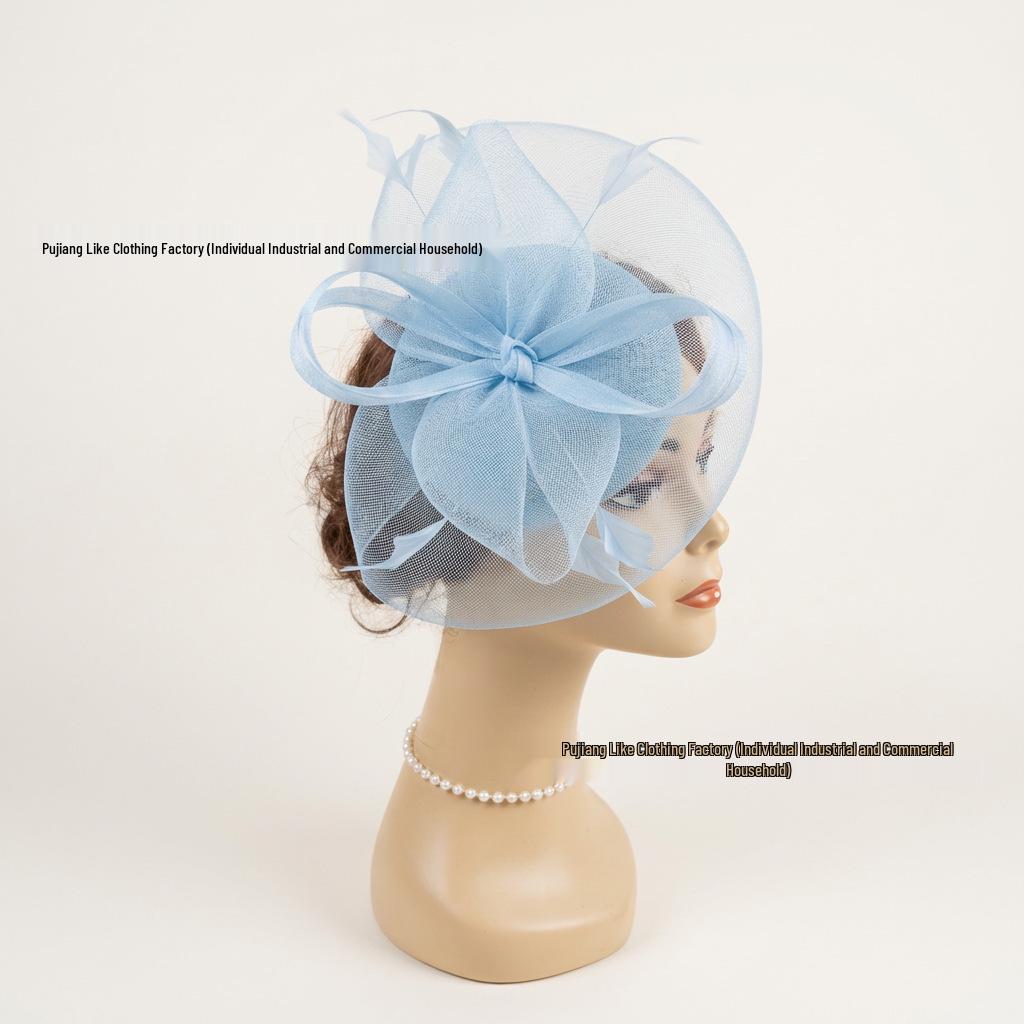 Elegant Feather Bridal Fascinator for Tea Party or Derby