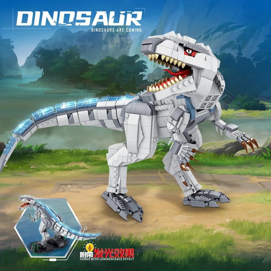 Zhegao dinosaur decoration model boy children pieced together Chinese building blocks toys