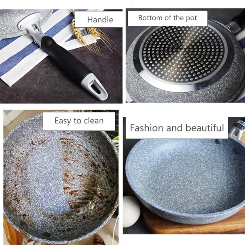 Durable Non-Stick Wok Frying Pan Ceramic Pot Home EggSteak Skillet Pancake Fried Induction Cooker Gas Stove Special Saucepan