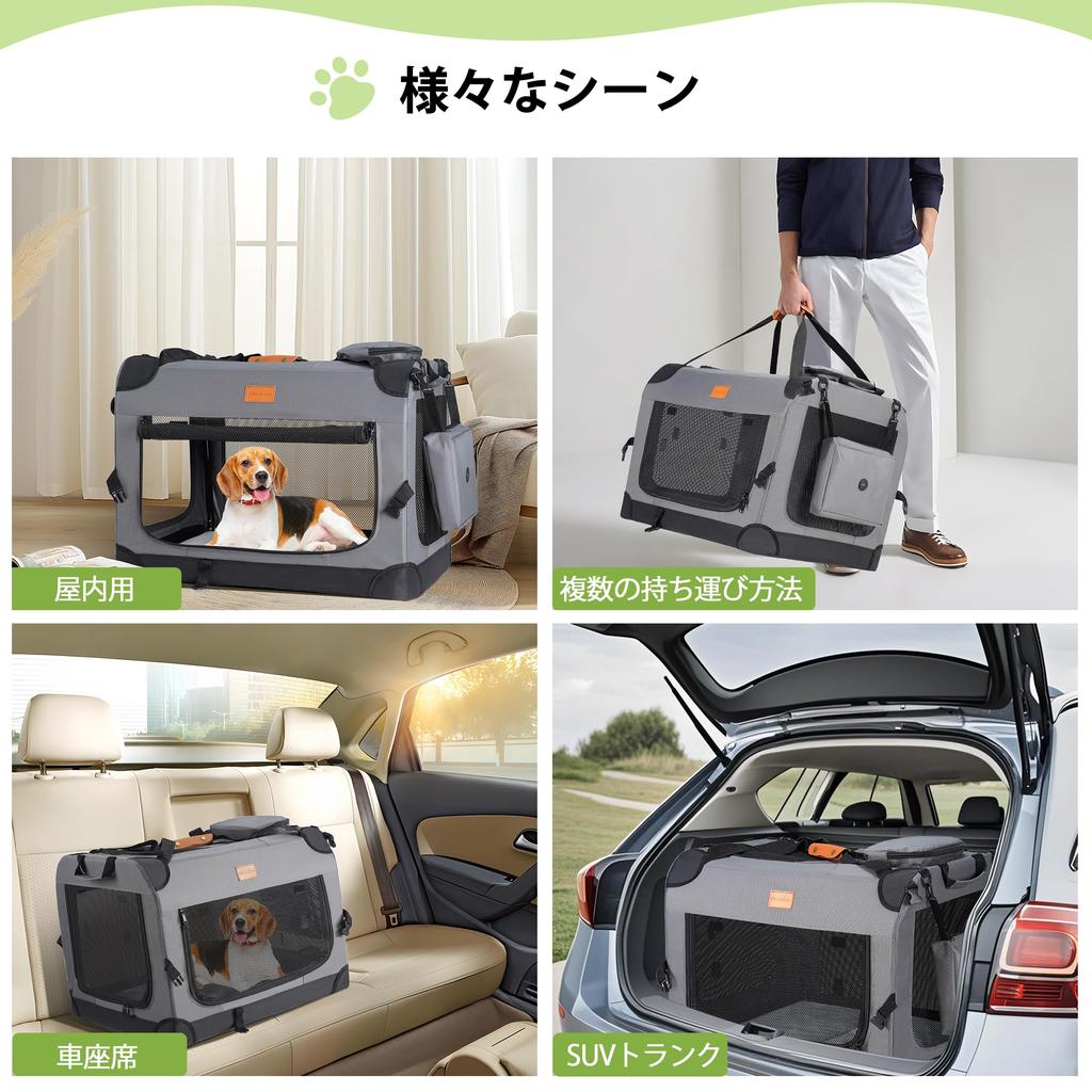Morpilot Dog Carrier Bag Soft Crate Dog Crate Dog Carrier Case Foldable Pet Cage Cat Carrier Cart with Handles for Dogs and Cats Mesh for Small to
