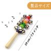 Getrays 2 Wooden Hand Bells, Musical Bells, Baby Rainbow Bells, Christmas Hand Jingle Bells, Children's Musical Instrument, Baby Percussion Instrument