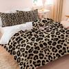 Leopard Print Duvet Cover Set (1 Duvet Cover & 1/2 Pillowcase) Soft Bedding Set Chic Animal Pattern Bedroom Decor