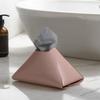 Waterproof PU Tissue Box Triangular Pyramid Tissue Holder Minimalist Tissue Organizer Car Interior
