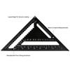 7/12inch Metric Aluminum Alloy Triangle Angle Ruler Protractor Woodworking Measurement Tool 30cm Quick Read Square Layout Gauge