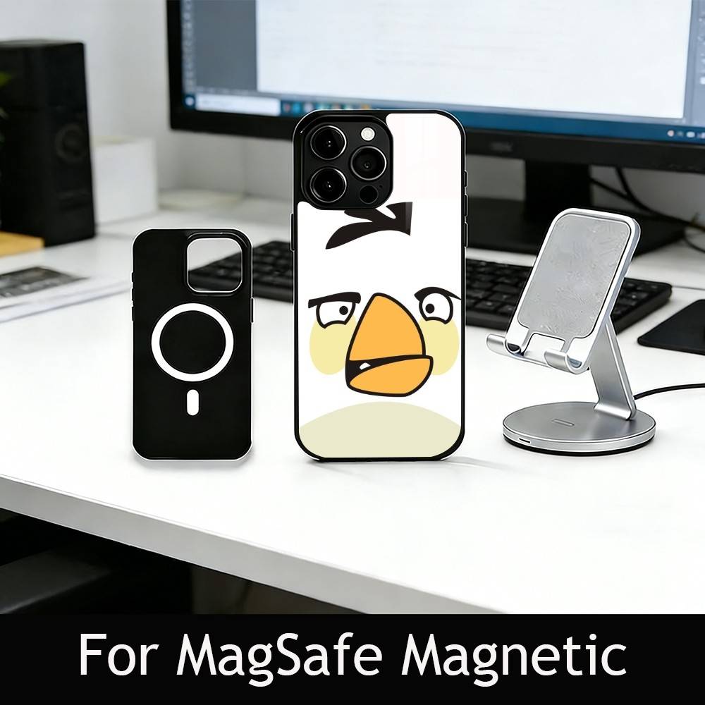 Funny Cartoon A-Angry B-Birds Phone Case For iPhone17,16,15,14,13,12,11 Plus,Pro Magnetic For Magsafe Wireless Charging