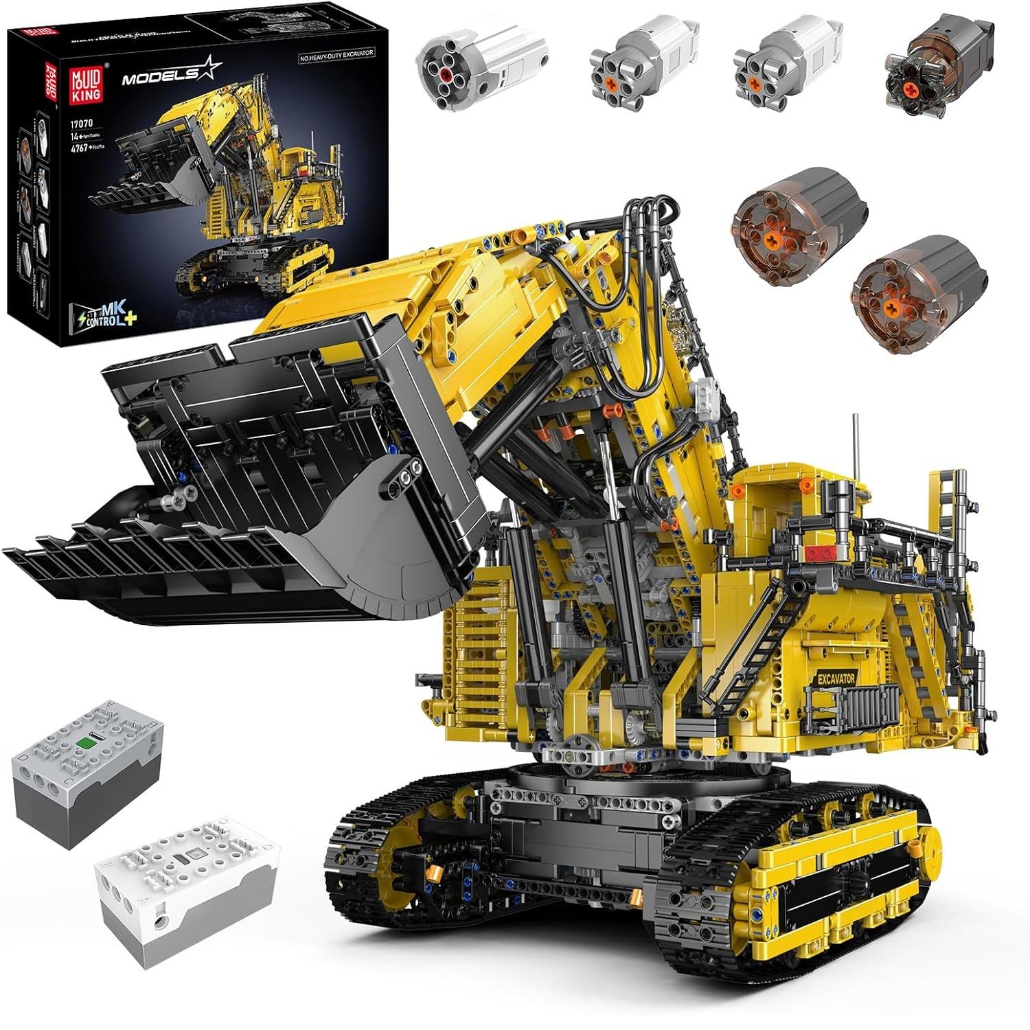 

MOULD KING 17070/17071 Технічний автомобіль Building Block Пульт дистанційного керування R9800 Модель екскаватора Складальна вантажівка Brick Kid Різдвяний подарунок 17071