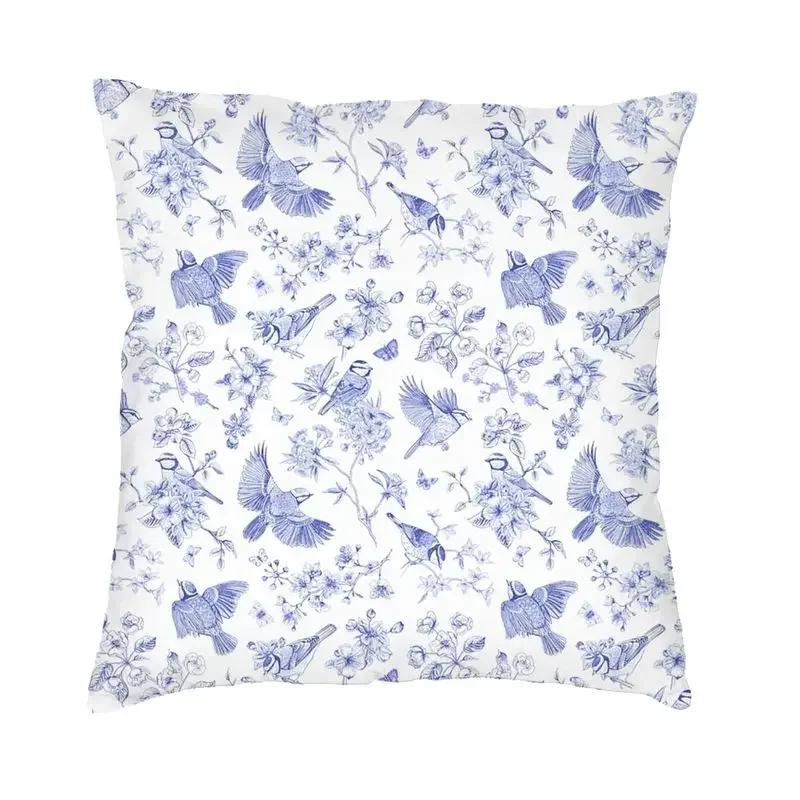 Poszewka na kwadratową poduszkę dekoracyjną Toile De Jouy Sepia Vintage Paryski Design Artystyczny Poszewka na poduszkę z nadrukiem 3D z dwóch stron na sofę