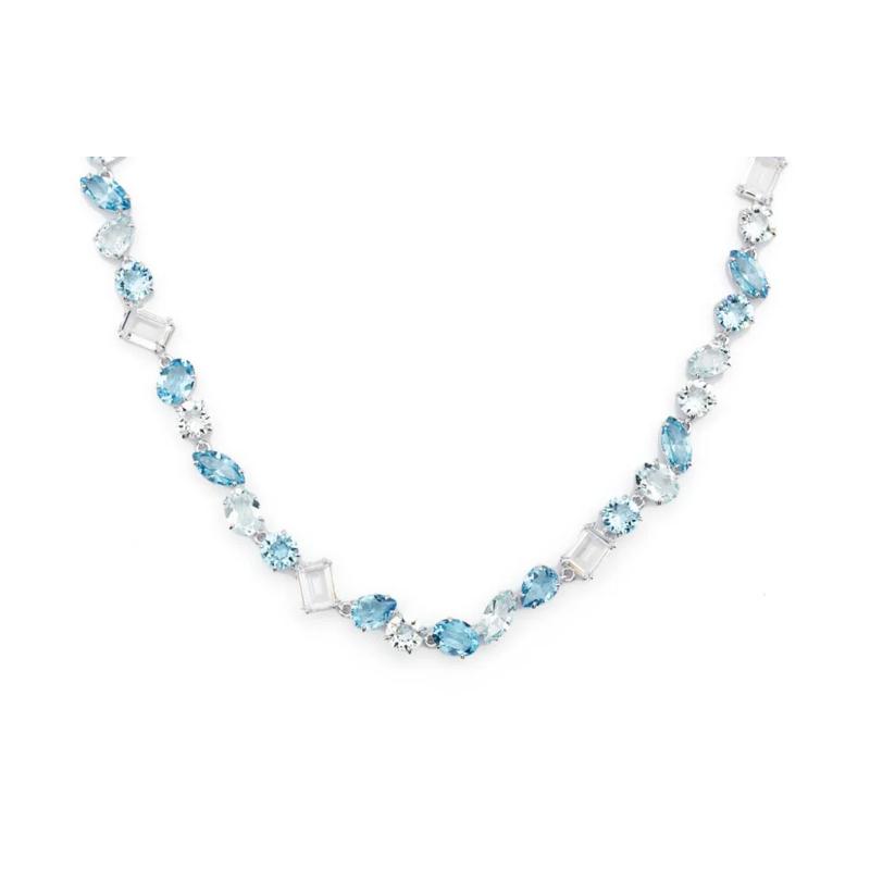 Swarovski Gema Polished Crystal Metal Necklace