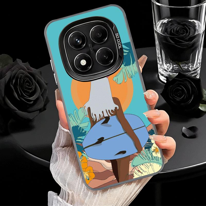 Surfboard Surfing Surf Summer Soft Phone Case for Xiaomi Redmi Note 13 14 15 Pro Plus 12S 12 11S 11 11T 10S 10 Shockproof Cover