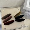 Französischer Samt Ovaler Haarnadel Einfacher Pony-Clip Weibliches Koreanisches Haarzubehör Kopfschmuck Seitenclip Mädchen Oberer Clip Haarzubehör