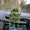 Hand Woven Plant Baskets Car Decor Yarn Hooks Woven Plants Potted Plants Car Pendants Cute Car Interiors Kawaii Room Decoration
