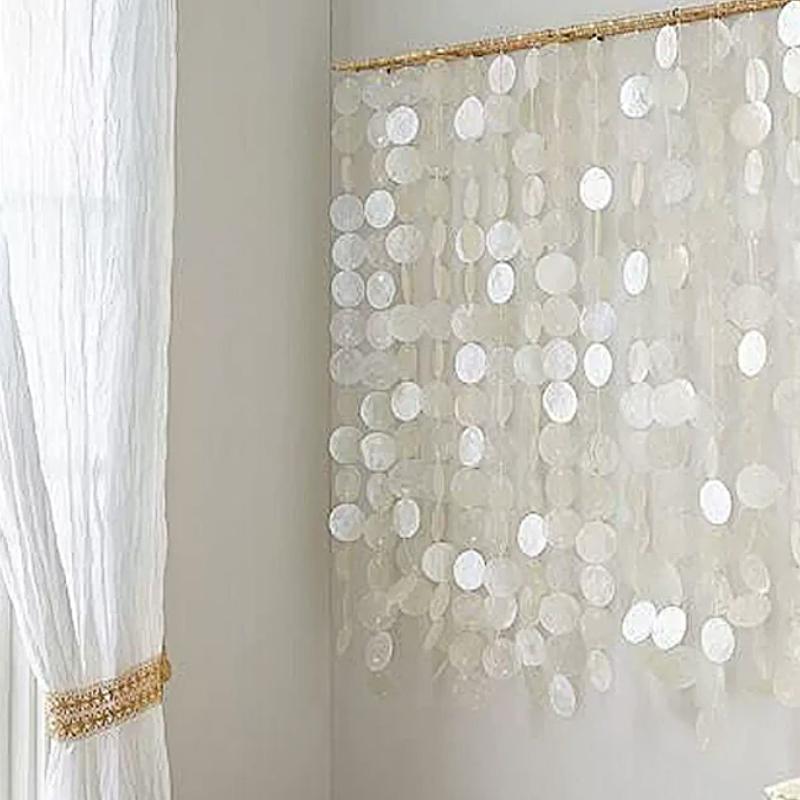 DIY Capiz Shell Round Sea Shell with Two Holes for Wind Chimes Crafts Jewelry Making And Home Decor