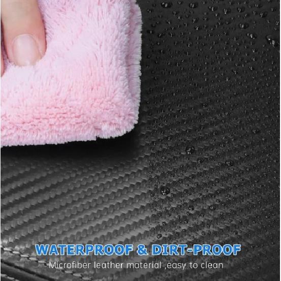 Carbon Fiber Leather Center Console Armrest Cover For Subaru Crosstrek 2024