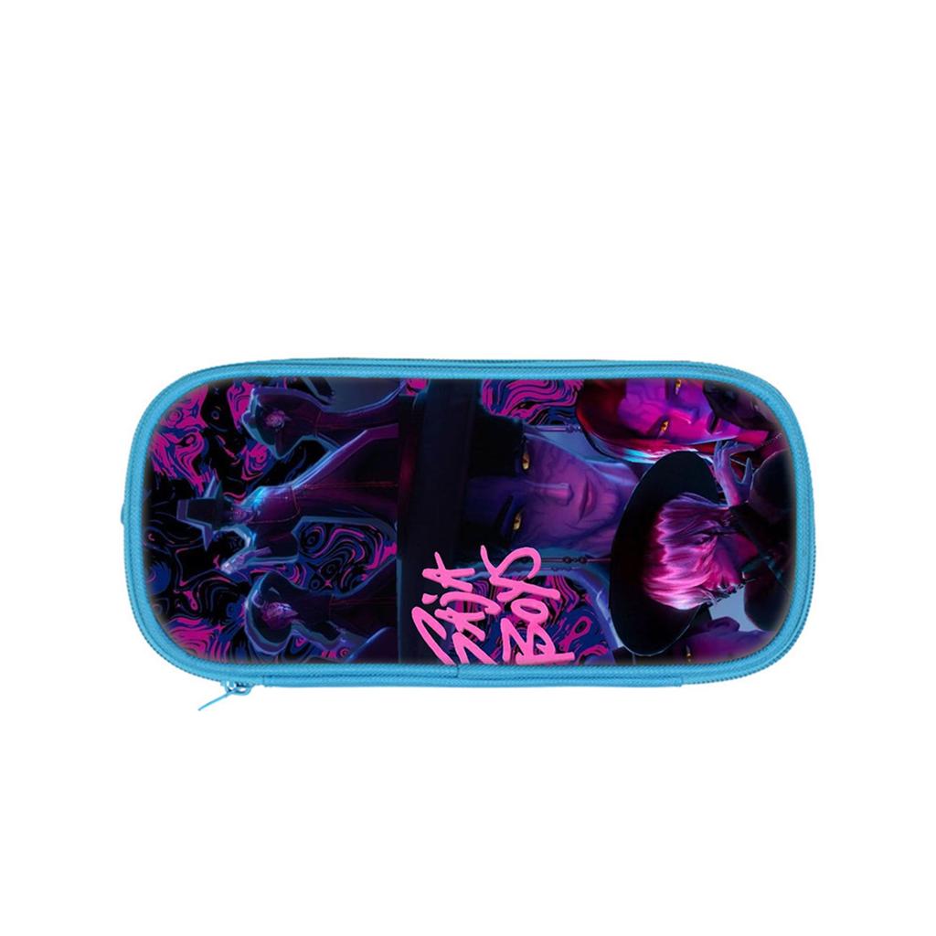 Studentské modré dvouvrstvé pouzdro na tužky Studentský úložný stacionární sáček Sáček na tužky