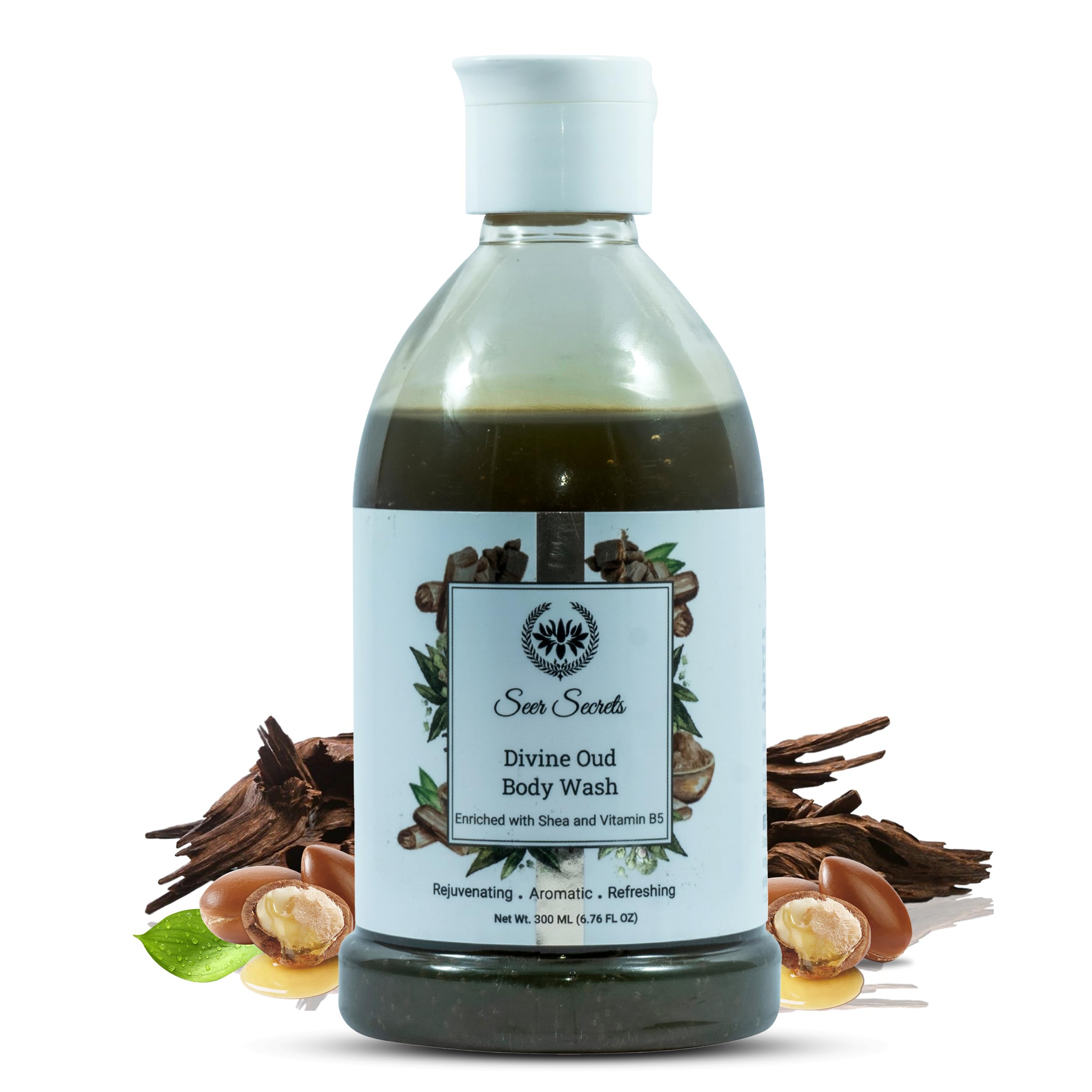 Seer Secrets Divine Oud Bodywash - 300ml | Hydrating & Moisturizing Formula for Dry Skin | Sweet Oud Fragrance | Unisex | No Parabens or Harmful Ch