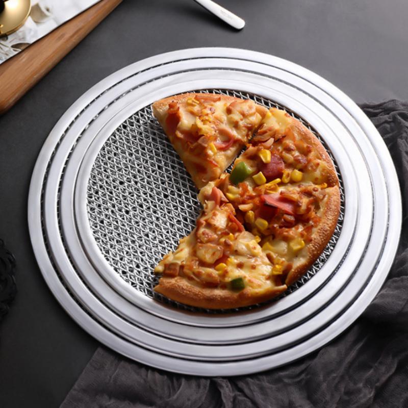 Ekran do pizzy 6-20 cali, forma metalowa, siatka metalowa, nieprzywierająca blacha do pieczenia, nowa, bezszwowa, stop aluminium, siatka metalowa, naczynia do pieczenia, narzędzia kuchenne do pizzy