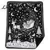 Customizable Souvenir for Birthdays Christmas DIY Coloring Blanket Adults And Kids, Color Your Own Blanket, 59" x 51" Soft Cozy Polyester Couch Cover
