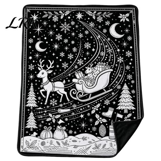 Customizable Souvenir for Birthdays Christmas DIY Coloring Blanket Adults And Kids, Color Your Own Blanket, 59" x 51" Soft Cozy Polyester Couch Cover