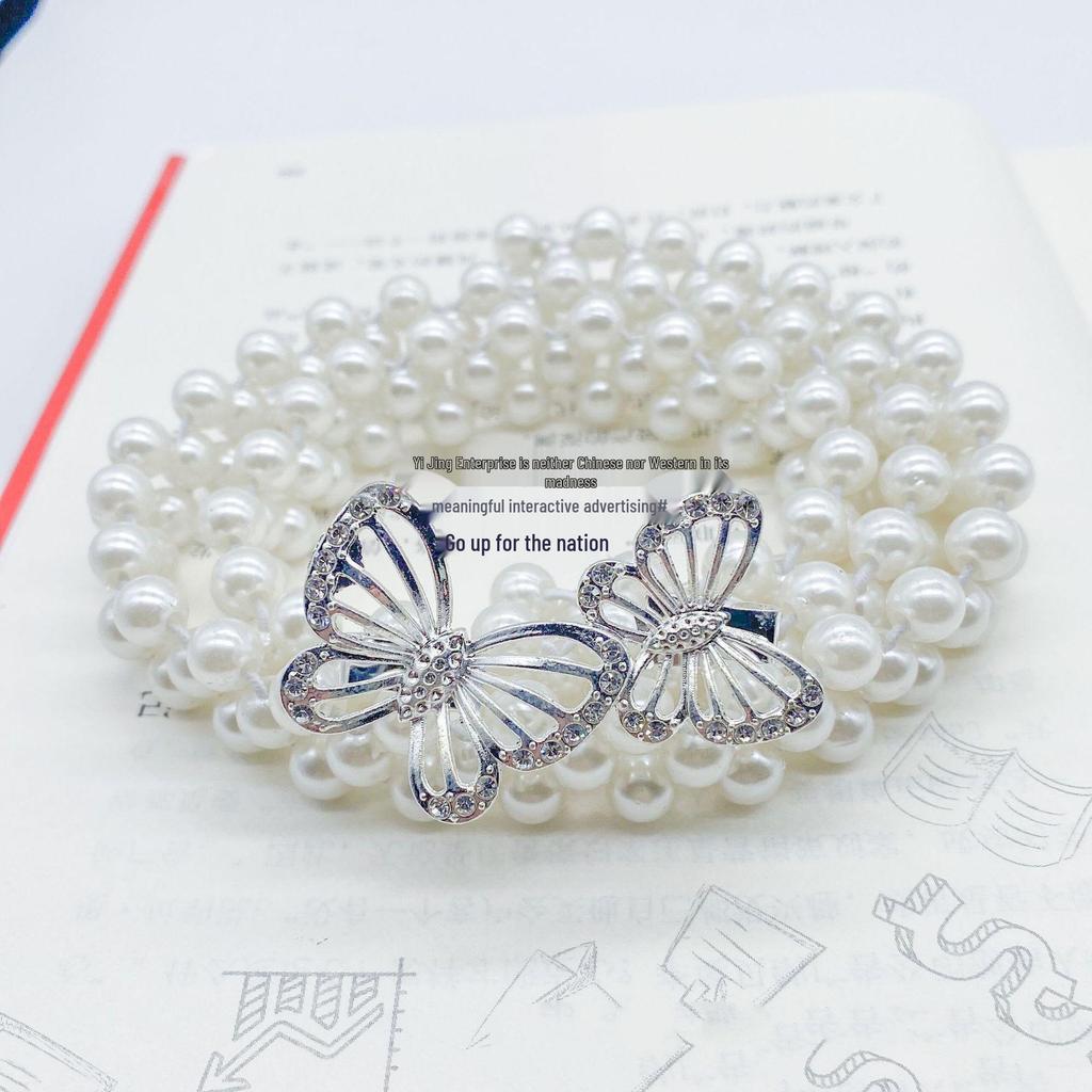 Women's Korean Style Pearl Waist Belt - Elegant, Versatile, Thin Elastic Chain with 22 Sweet Designs