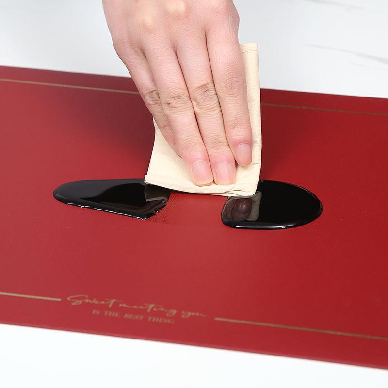 Rectangular Leather Placemats Table Mat Oil-Water-Proof And Heat-Insulating Household Table Coasters Kitchen Device Sets