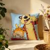 Stylish CCalvin and Hobbesful Cushion Cover Versatile DoubleSided Pillow Case Fit for Sofa Bed Car  Daily Decor