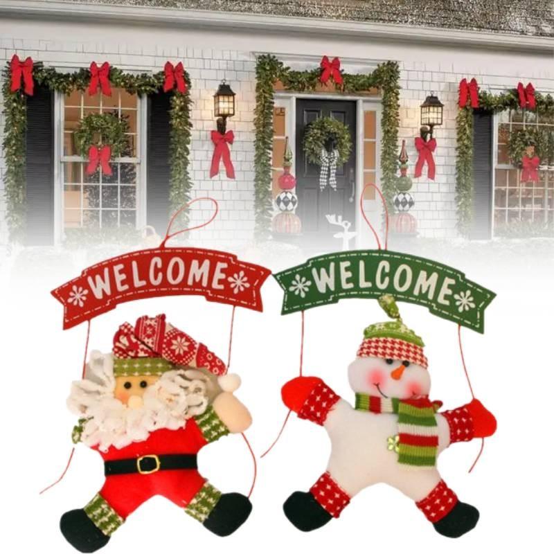 Charming Christmas Decorations With Festive Wreaths And Adorable Door Hangers For Holiday Cheer