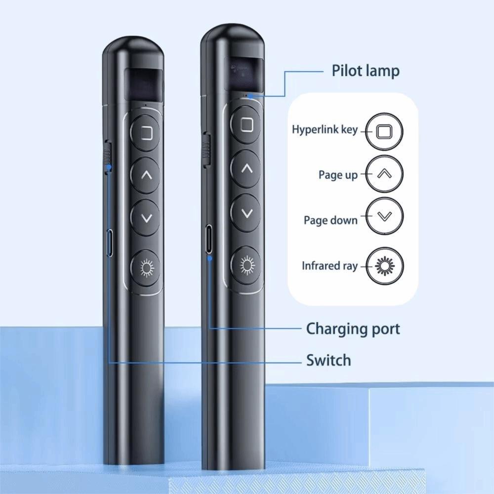 USB Connection Laser Slide Pointer LCD Display Slide Advancer Wireless Presenter Office Work