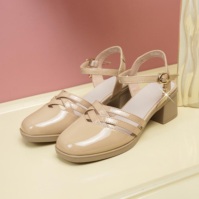 Fashion AIYUQI Gladiator Sandals Summer 2025 New Genuine Leather Women Sandals Closed-toe Large Size Fashion Sandals Ladies