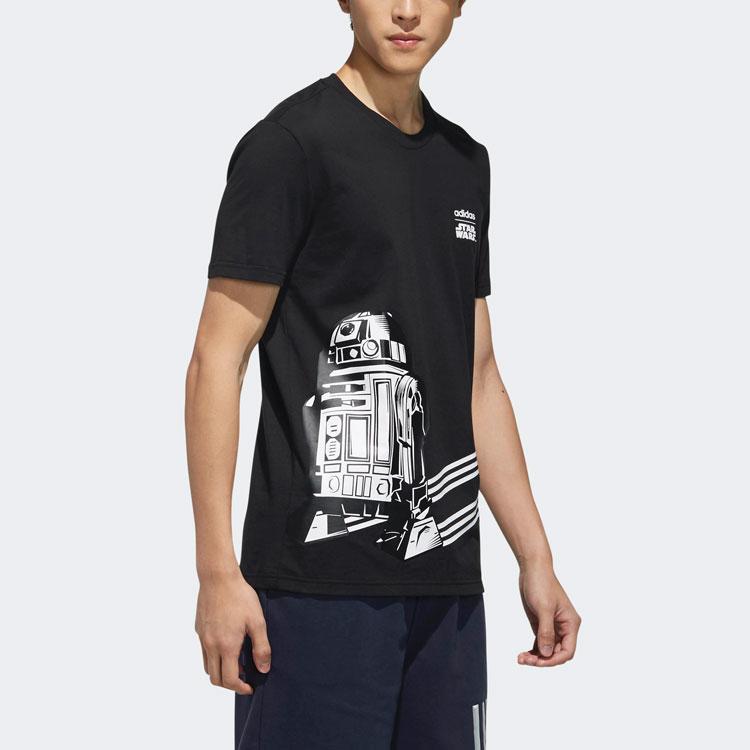 Adidas Round Neck Logo Short Sleeve T-Shirt Men Tops Black DW8168