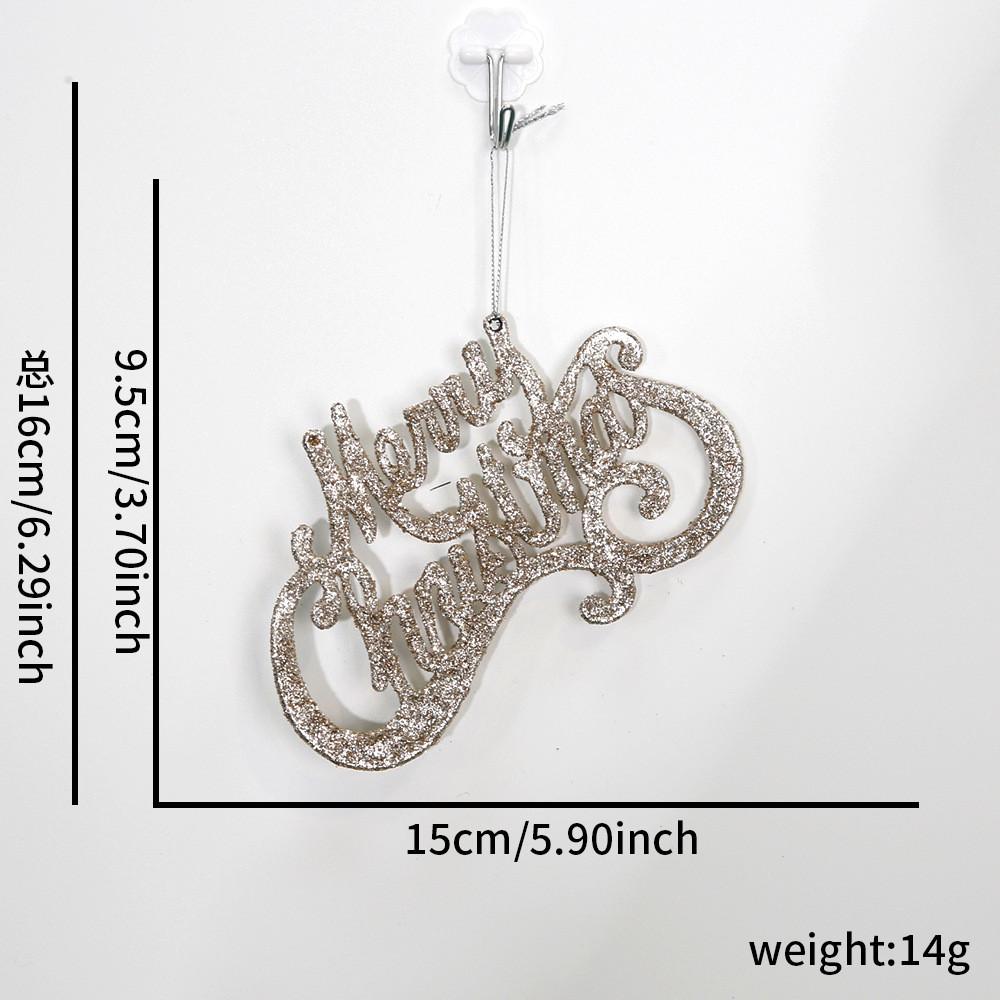 Tree Christmas Luxurious Decorations Stylish Glitter Letter Hanging Ornaments Celebrations For