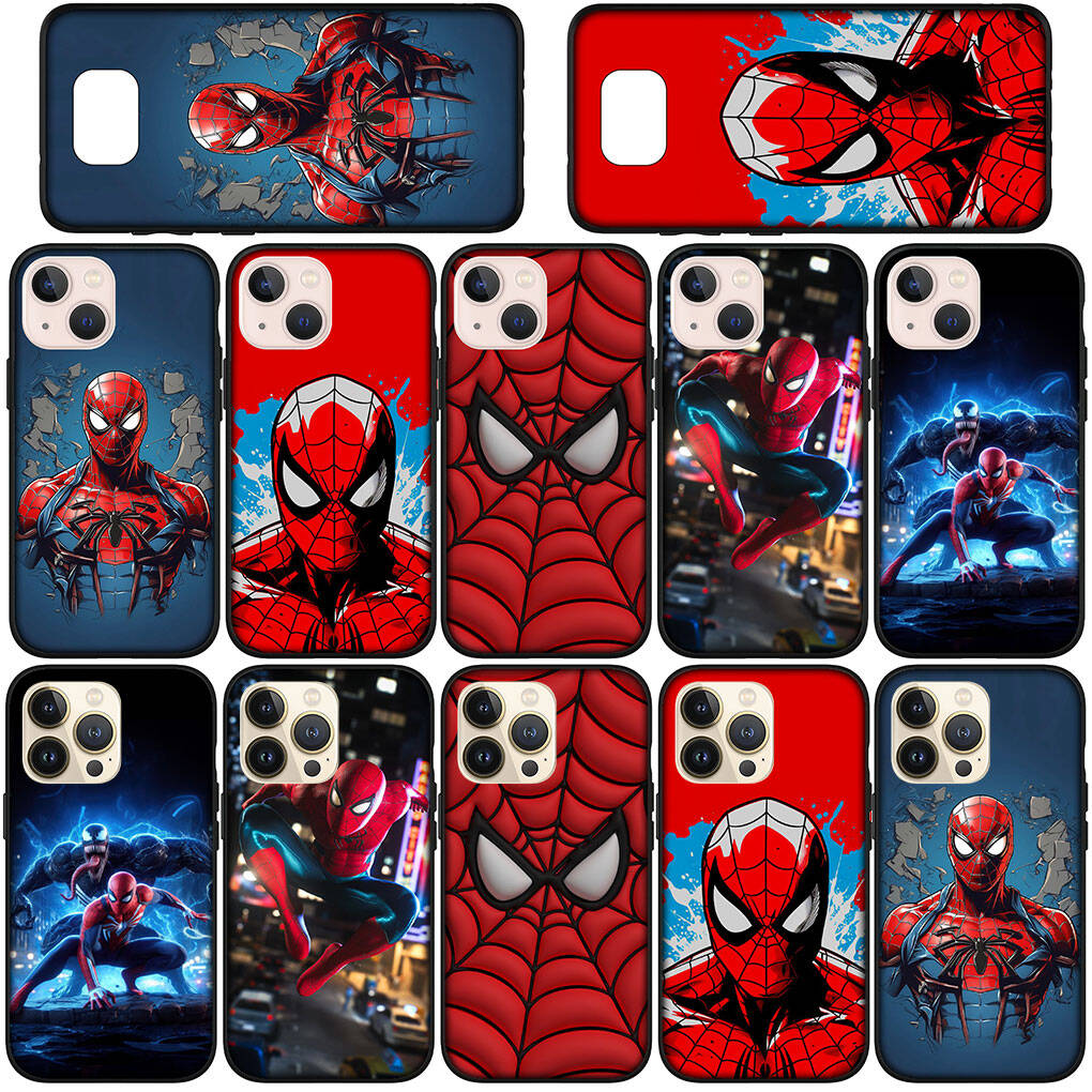 Dla Samsung Galaxy S25 S24 iPhone 17 16 15 Xiaomi Redmi Note 14 13 12 11 Plus Pro Max A57 Etui na telefon Kreskówka Spider-Man Marvel Spiderman OPPO Huawei