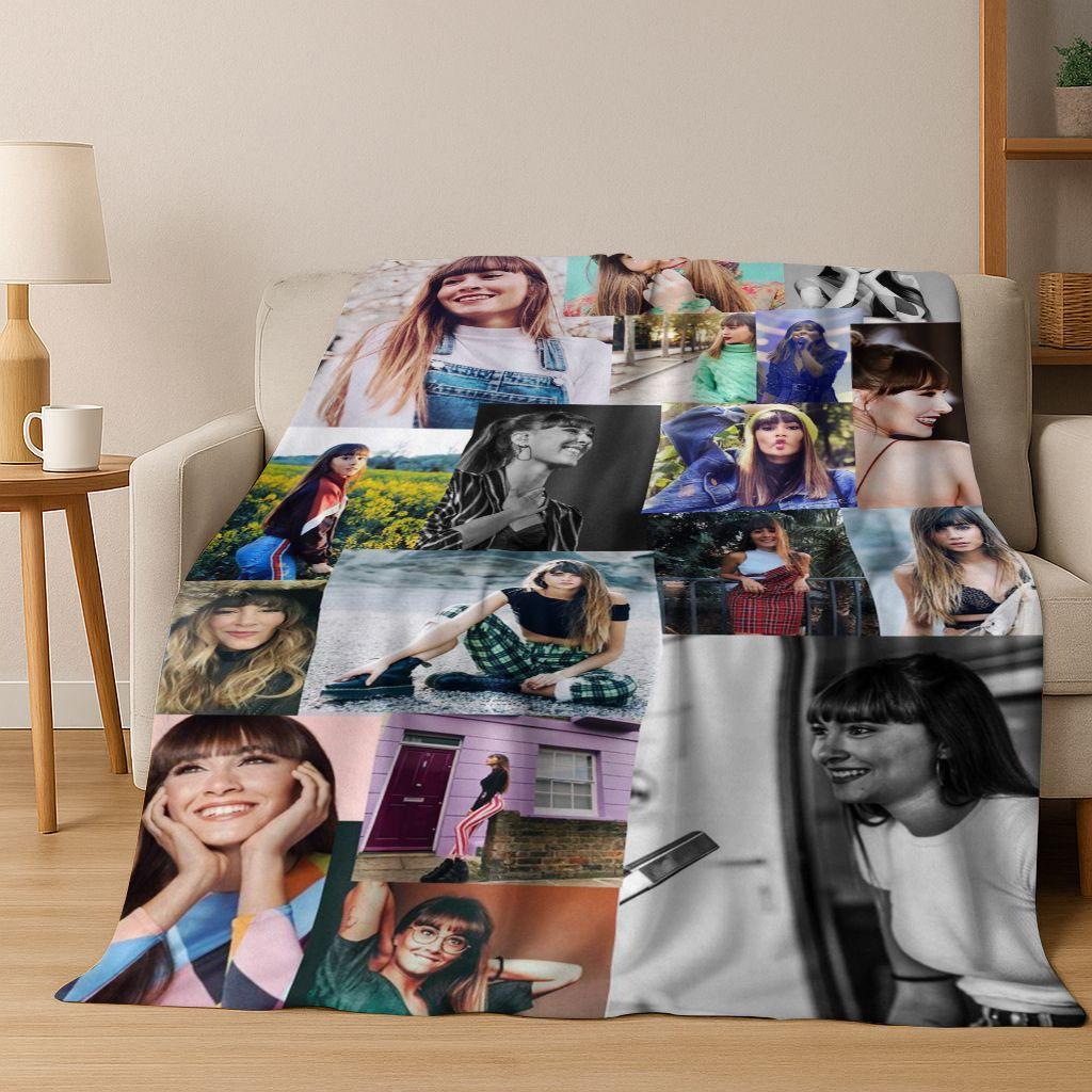 3D A-Aitana Spanish Singer Art Flannel Blanket,Cozy Soft Throw Blanket for Home Bedroom Bed Sofa Picnic Office Cover Gift Kids