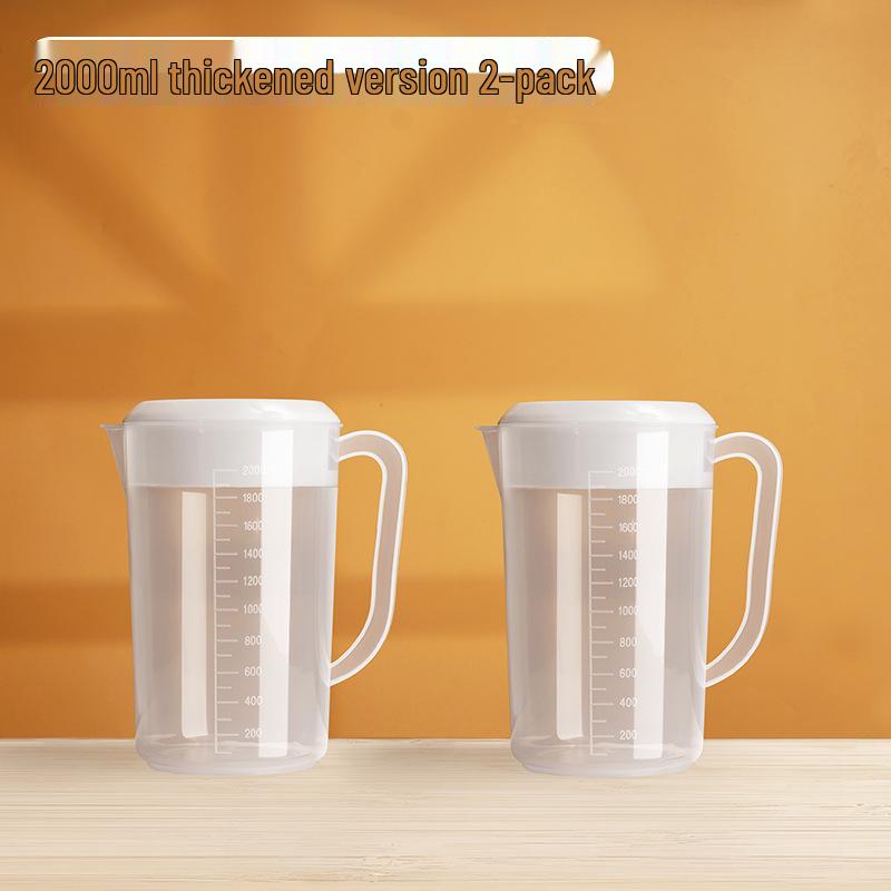 Large Capacity 5L Cold Water Pitcher, High Temperature Resistant, with Measuring Scale – Ideal for Milk Tea Shops and Tea Brewing.