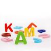 Wooden Alphabet Flash Cards Set English Exercise Cognitive Memory Game  Girls Boys