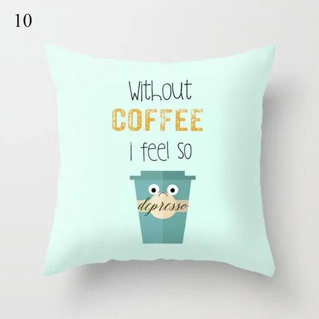 Mint Green Cushion Cover Geometric Printing Pattern Pillowcase 45*45Cm Living Room Bed Square Cushion Cover Decorative