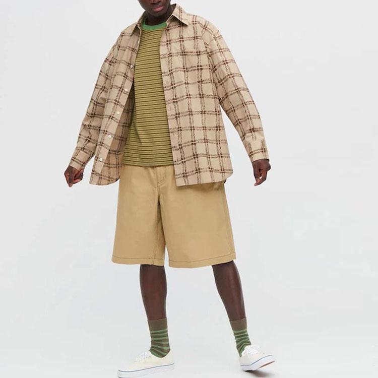 Uniqlo X MARNI Wide Fit Boxy Shorts (Asia Sizing) Beige Unisex Streetwear 449563-31