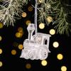 Transparent Acrylic Christmas Tree Ornaments Carousel Ballet Girl Pendants  New Year