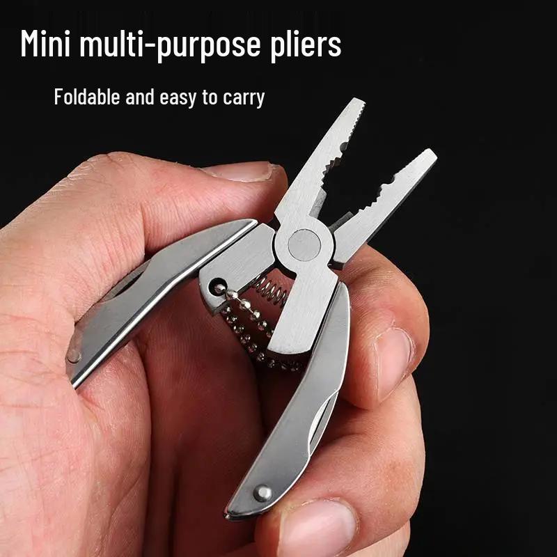Multifunctional Folding Camping Tool: Mini Scissors & Tactical Pliers