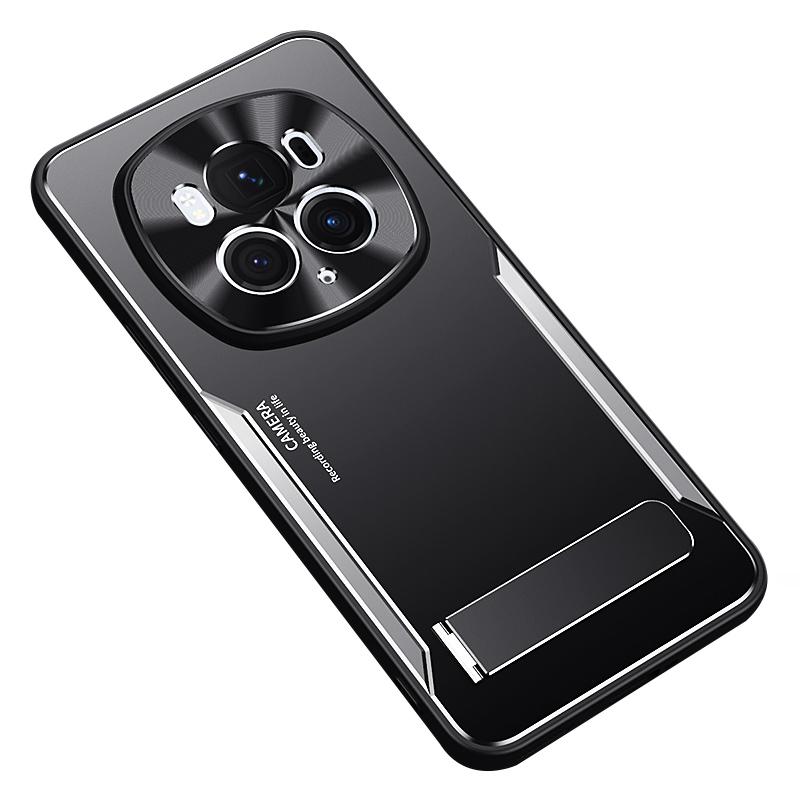 

Для Honor Magic6 Pro 5G Чехол из алюминиевого сплава+ТПУ Чехол для телефона с подставкой Silver