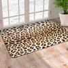 1pcs Vintage Simple Living Room Leopard Rug Floor Mat Carpet Machine Washable Polyester Non-Slip Doormat for Bedroom Entryway