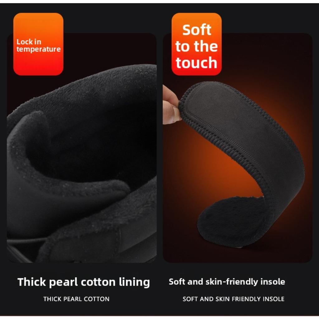 Winter Samt Fünf-Finger Schneestiefel für professionelle Wärme und Komfort, lässige Baumwollschuhe für Paare