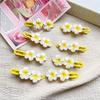 Yellow Plumeria Bangs Hair Clip Cute Broken Hair BB Clip Hair Accessory Girly Fresh Flower Duckbill Clip Hairpin