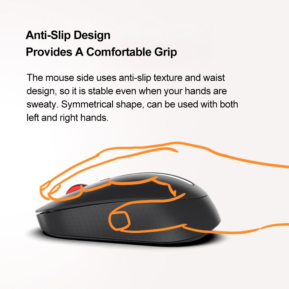 MIIIW Wireless Keyboard and Mice Combo 2.4G 104Keys FullSize Keyboard with 3 Moving Speeds